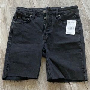 free people buttoned black shorts
